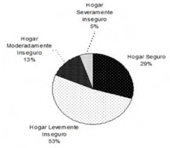 Figura 1. Distribución porcentual de los hogares
de acuerdo al grado de inseguridad alimentaria