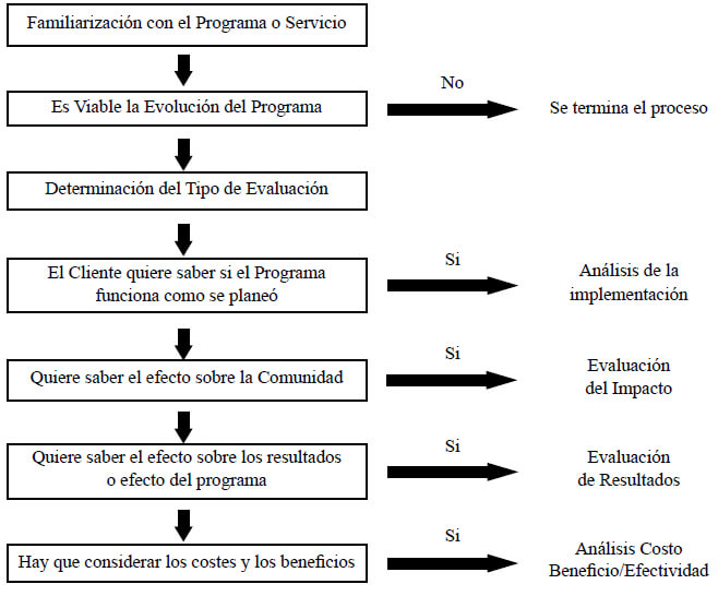 Figura 1. La evaluación de programas sociales. Fuente: Alvira Martín F,1991 (14).